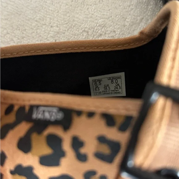 Vans Mary Jane Creeper Shoe Grunge Core Tan Leopard - Picture 7 of 7